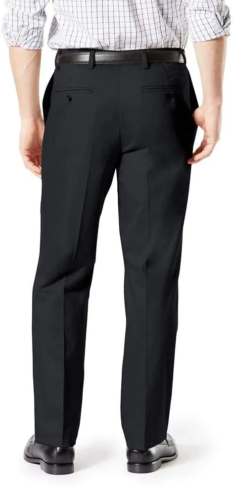 Dockers Men's Classic Fit Signature Lux Cotton Pleated Stretch Pants (Regular and Big & Tall)