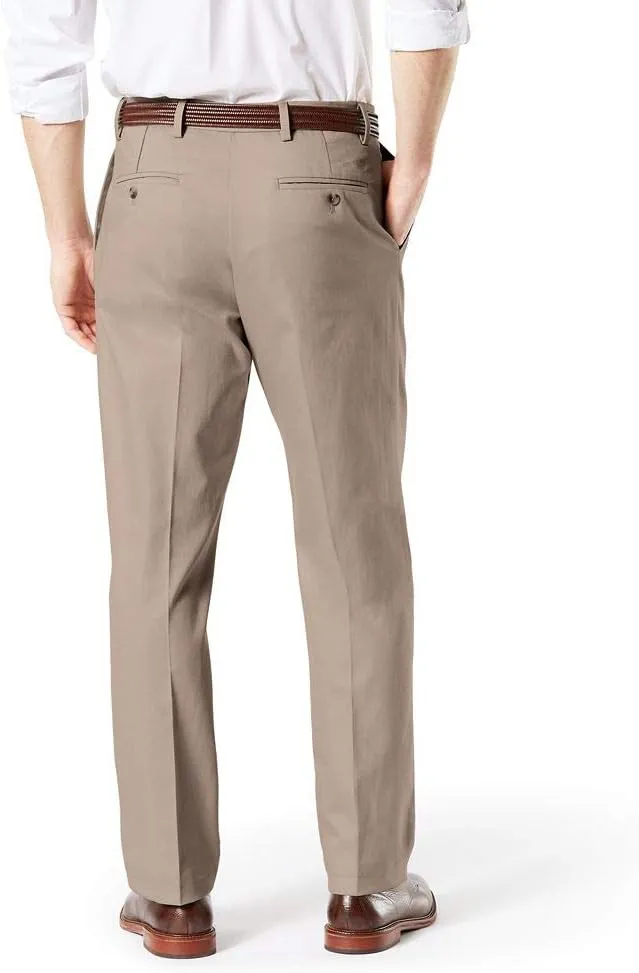 Dockers Men's Classic Fit Signature Lux Cotton Pleated Stretch Pants (Regular and Big & Tall)