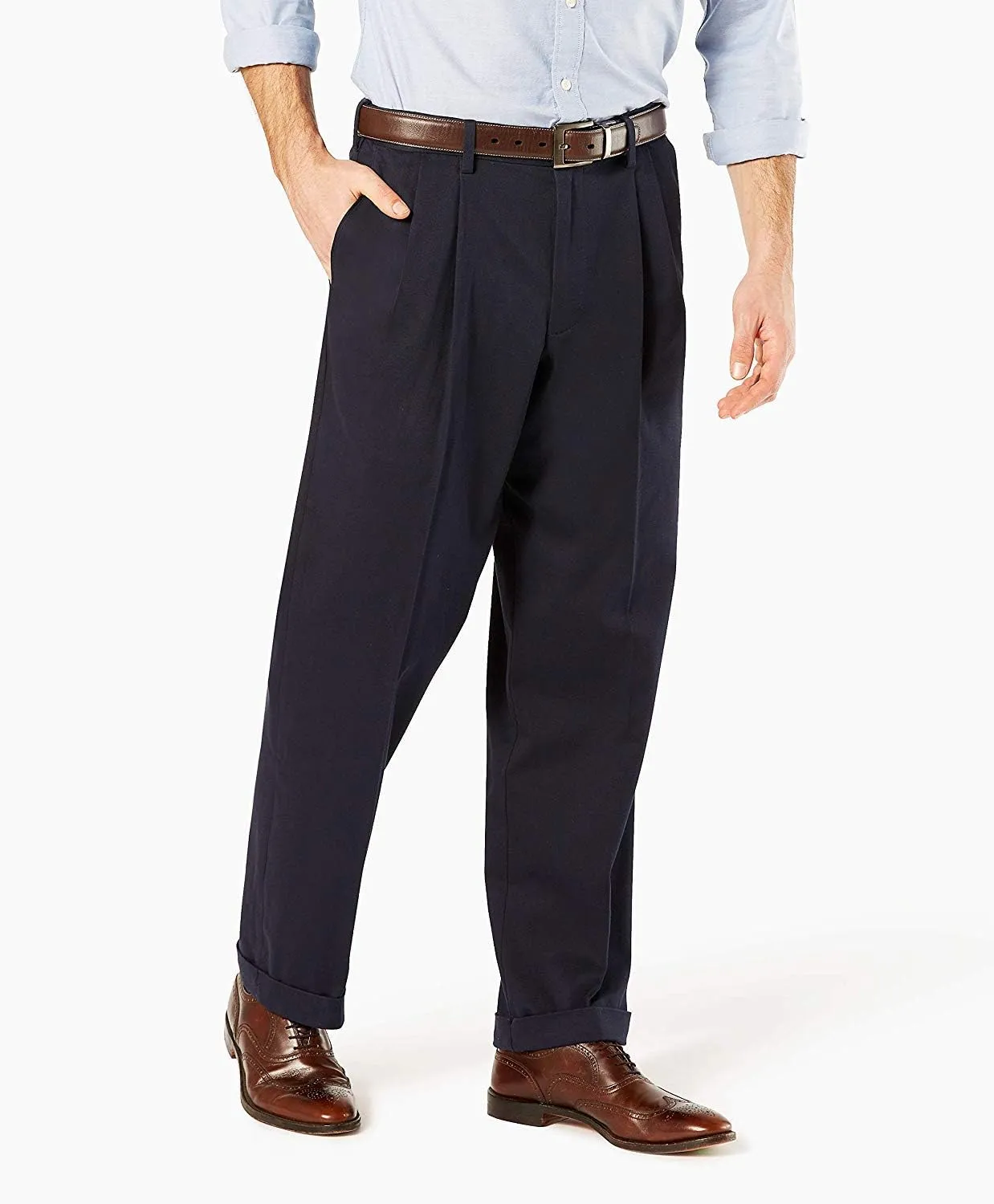 Dockers Men's Relaxed Fit Comfort Khaki Pants - Pleated