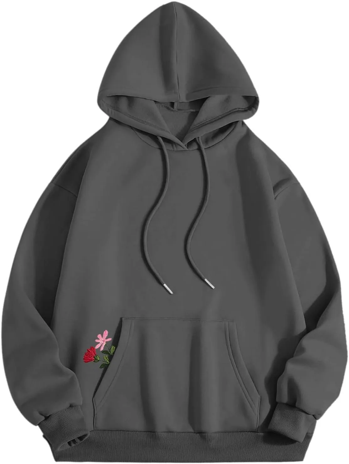Floral Graphic Hoodies for Women Novelty Floral Flower Print Sweatshirts for Teen Girls Y2k Sweatshirt With Pockets