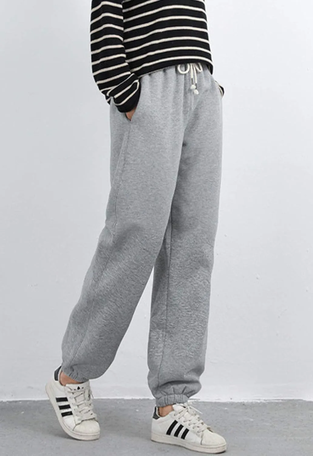 Flygo Women's Warm Fleece Pants Sherpa Lined Jogger Pants Active Running Sweatpants