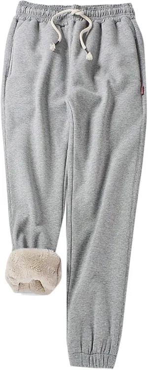 Flygo Women's Warm Fleece Pants Sherpa Lined Jogger Pants Active Running Sweatpants