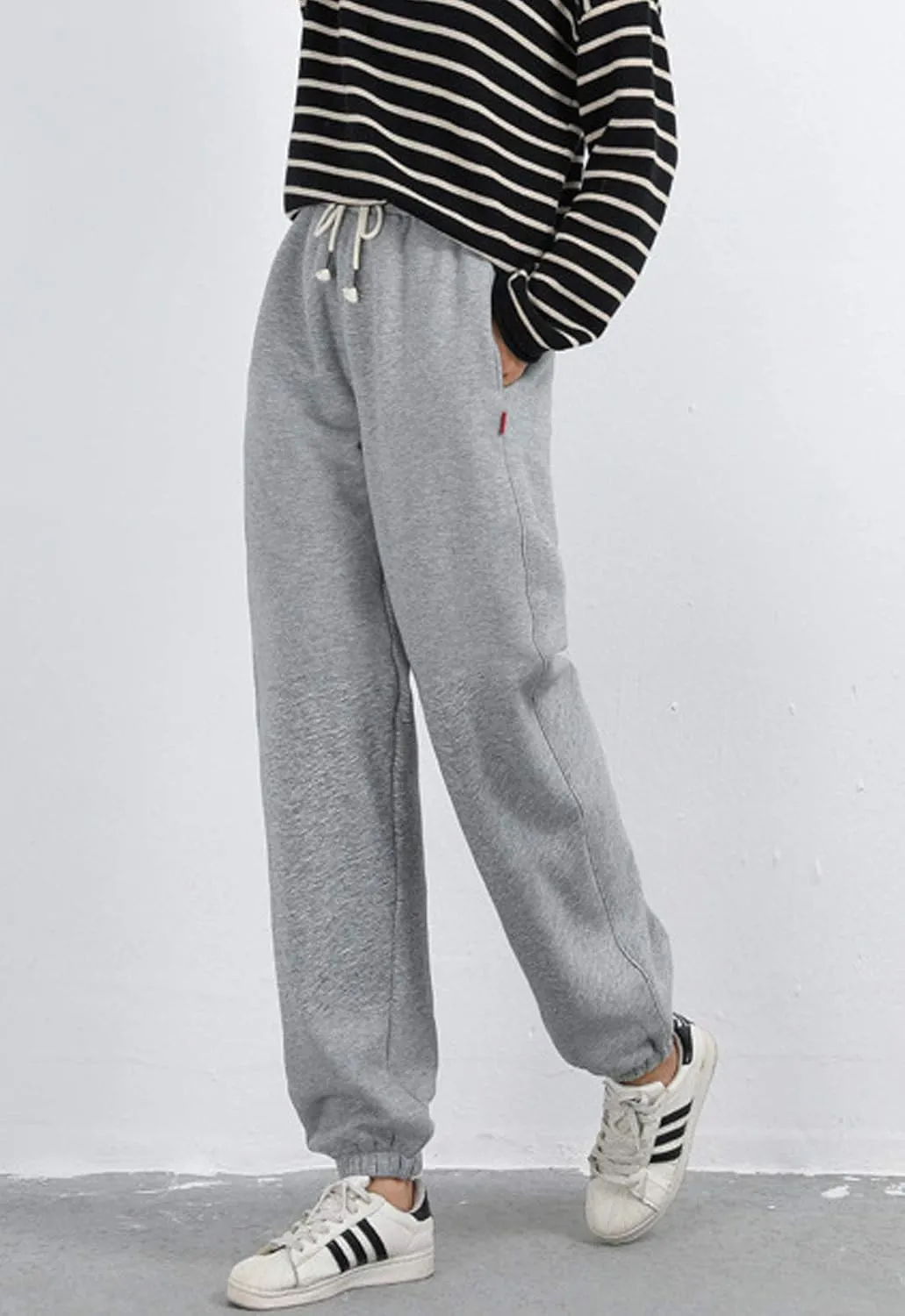 Flygo Women's Warm Fleece Pants Sherpa Lined Jogger Pants Active Running Sweatpants