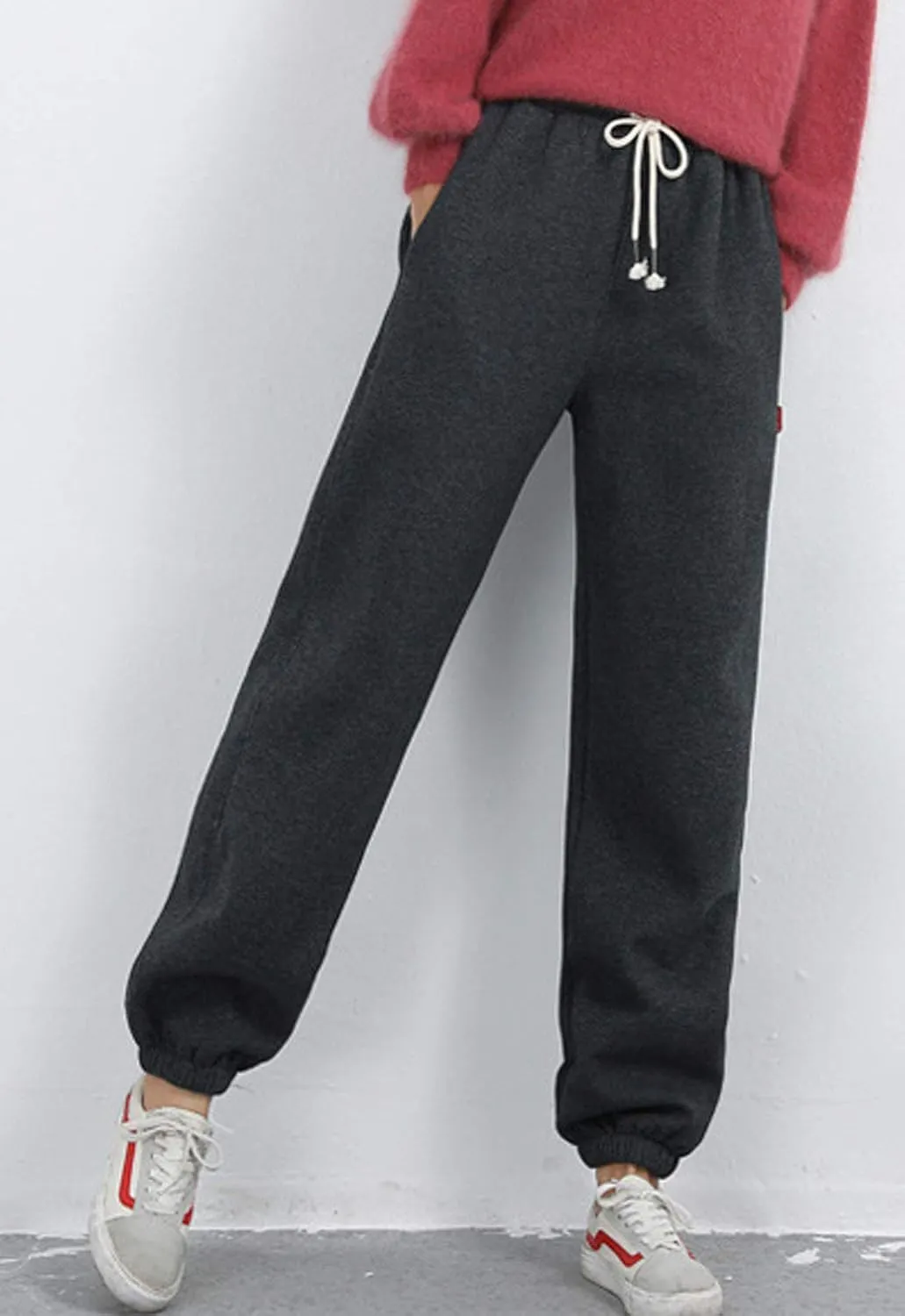 Flygo Women's Warm Fleece Pants Sherpa Lined Jogger Pants Active Running Sweatpants