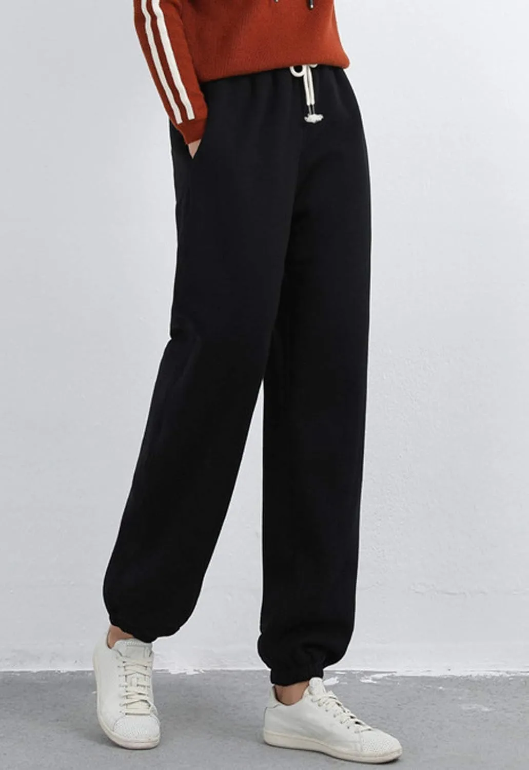Flygo Women's Warm Fleece Pants Sherpa Lined Jogger Pants Active Running Sweatpants