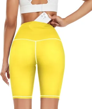Gold Solid Color Pure Plain Yoga Leggings for Women High Waist Soft Tummy Control Leggings for Women High Waist Pantalones de Yoga para Mujer Large