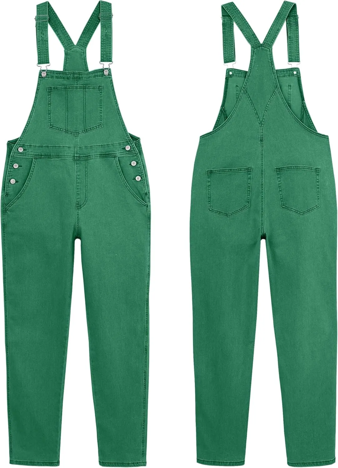 GRAPENT Overalls for Women Loose Fit Jean Denim Bib Jumpsuit Stretch Overall Pants