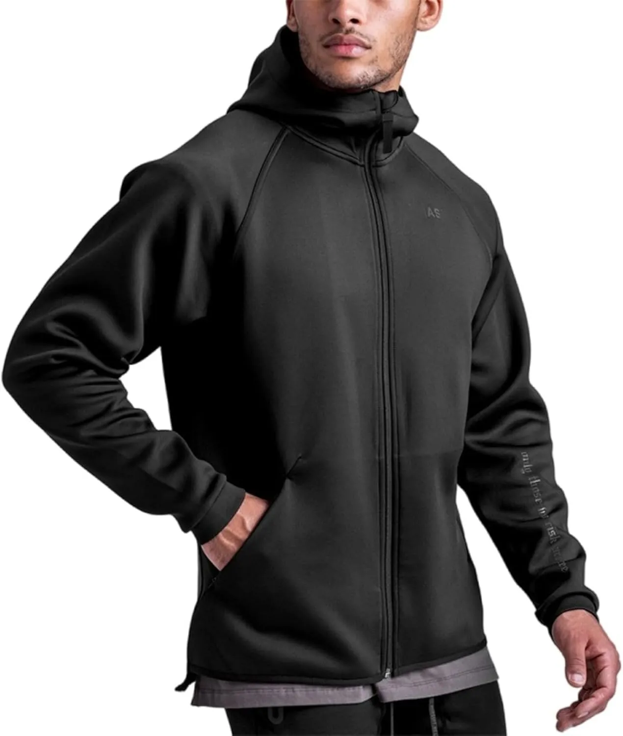 Gym Workout Gym Hoodie Men Athletic Track Jacket,Full Zip-Up Hoodie Running, Bodybuilding(black,M)