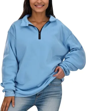 Half Zip Sweatshirt Women Trendy Cropped Hoodies Fleece Jackets Pullover Fall Outfits 2024 Winter Clothes