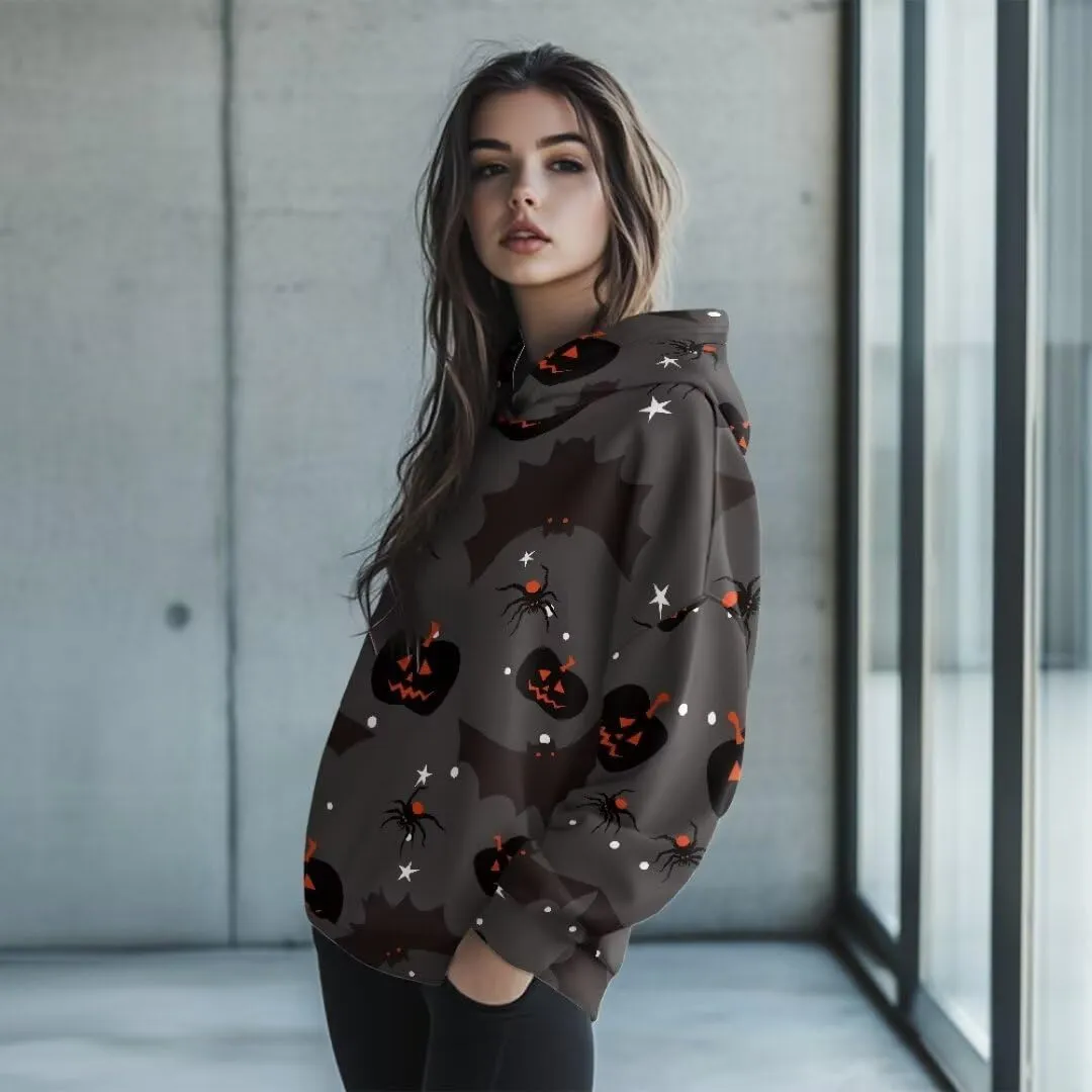 Halloween Sweatshirt for Women Graphic Hoodies 2024 Hooded Sweatshirt for Women Oversized Pullover Hoodies