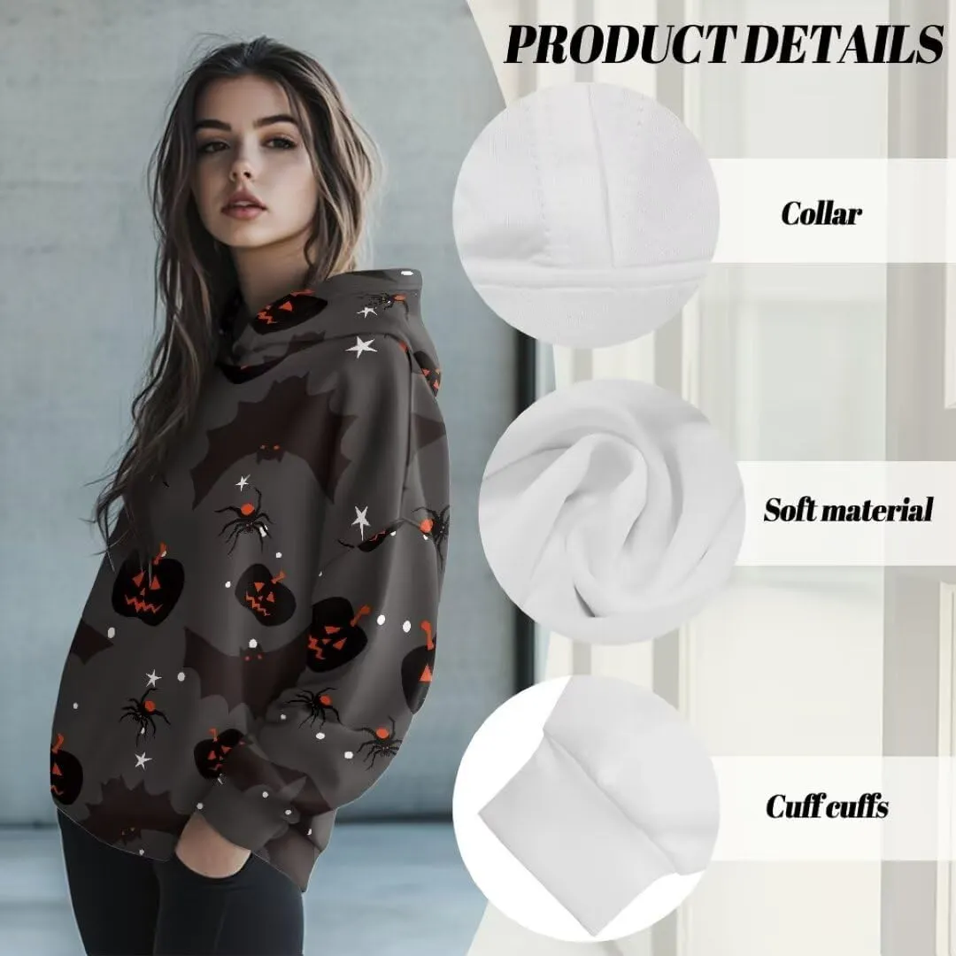 Halloween Sweatshirt for Women Graphic Hoodies 2024 Hooded Sweatshirt for Women Oversized Pullover Hoodies