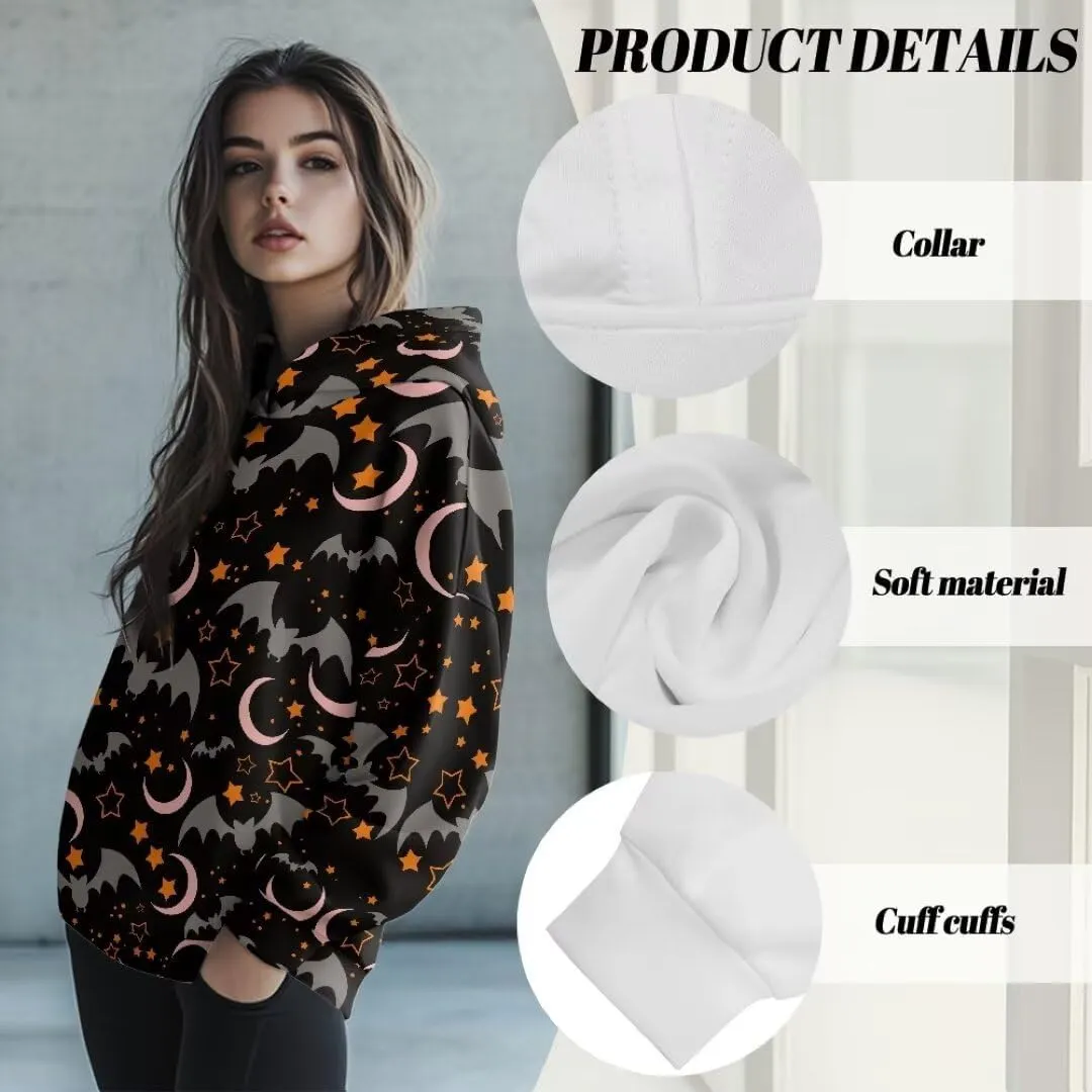 Halloween Sweatshirt for Women Graphic Hoodies 2024 Hooded Sweatshirt for Women Oversized Pullover Hoodies