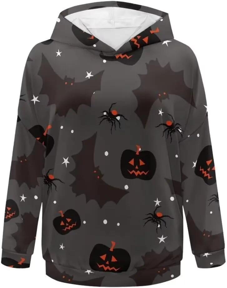 Halloween Sweatshirt for Women Graphic Hoodies 2024 Hooded Sweatshirt for Women Oversized Pullover Hoodies
