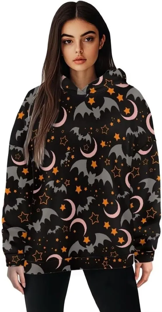 Halloween Sweatshirt for Women Graphic Hoodies 2024 Hooded Sweatshirt for Women Oversized Pullover Hoodies