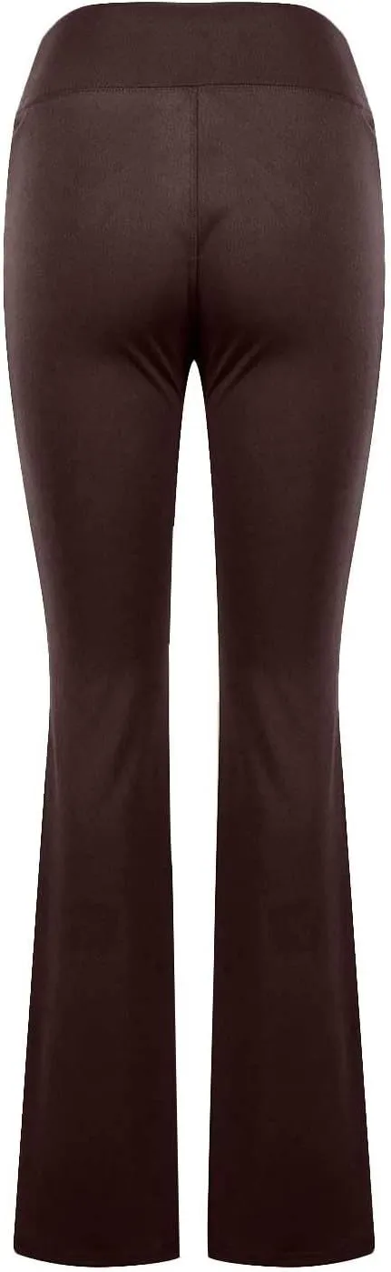 High Waist Yoga Pants with Pockets Warm Yoga Pants High Waist Buttocks Stretch Fitness Tummy Control Flare Leggings