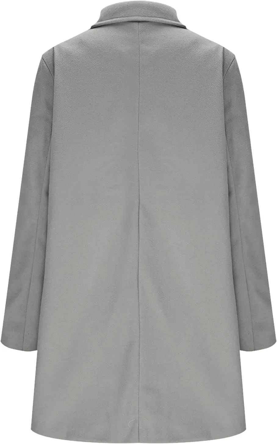 hlysgo Womens Single Breasted Trench Coat Long Sleeve Slim Peacoat Casual Lapel Cardigan Outwear Fall Winter Clothes