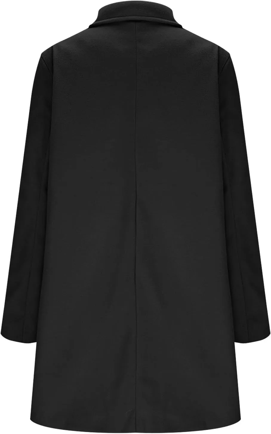hlysgo Womens Single Breasted Trench Coat Long Sleeve Slim Peacoat Casual Lapel Cardigan Outwear Fall Winter Clothes