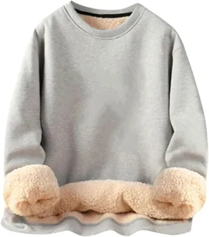 Hoodies for Women Casual Oversized Fleece Sweatshirts Solid Color Long Sleeve Pullover 2024 Warm Winter Hoodies