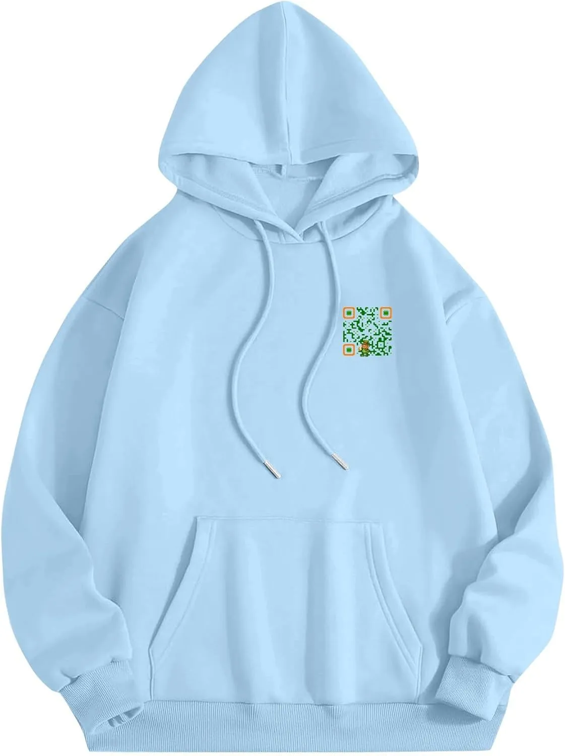 Hoodies for Women Plus Size Casual Long Sleeve Graphic Hoodies Drawstring Pullover Sweatshirts with Pocket