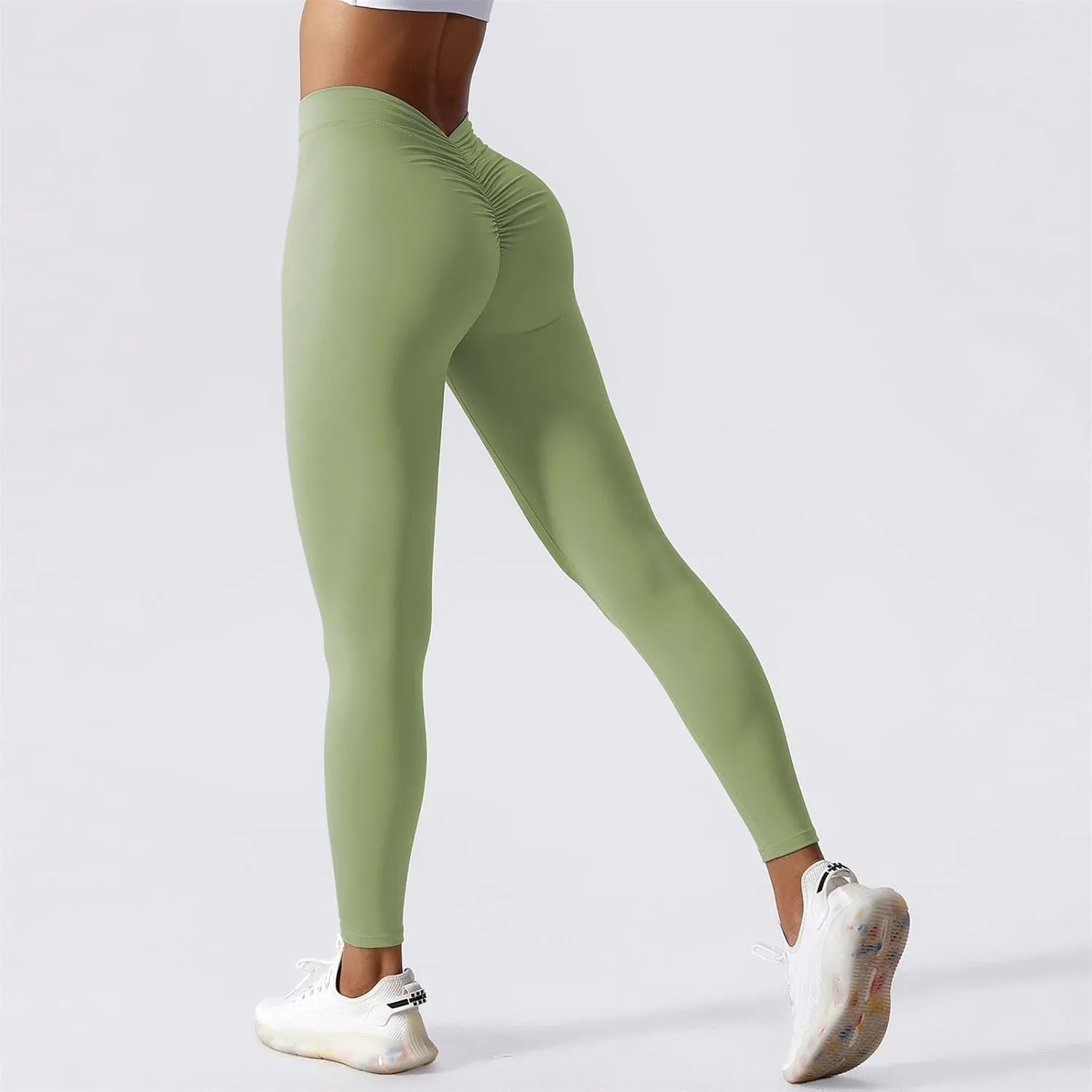 LCMTWX High Waisted Workout Leggings for Women Fitness High Waist Pants Solid Button High Waist Pant Sexy Slim Yoga Womens