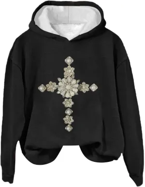 LCMTWX Hooded Sweatshirts for Women Color Loose Long Sleeved Christmas Print Hoodie Plus Size Sweaters Zip Up Hoodie Zip Up H