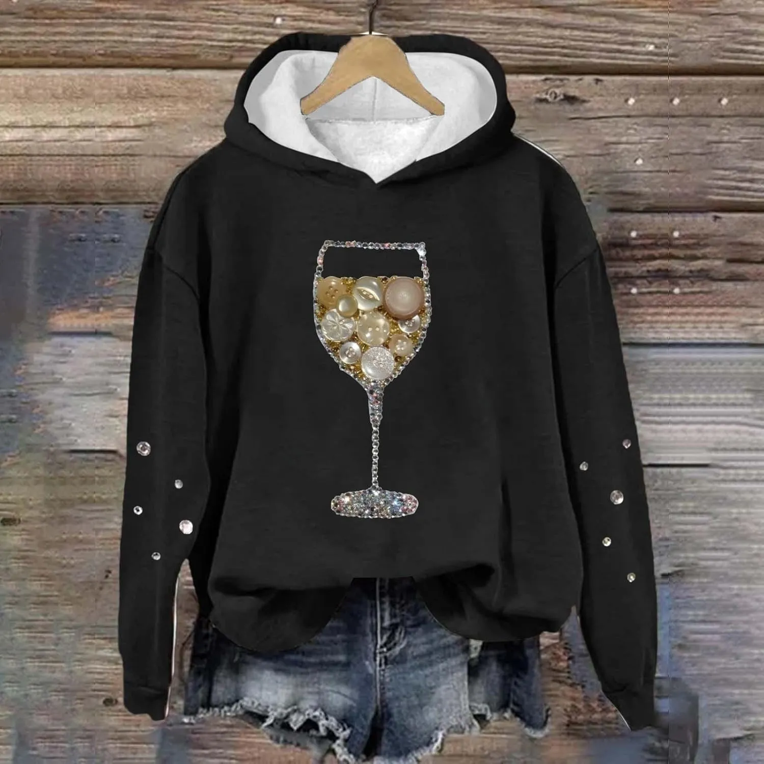 LCMTWX Hooded Sweatshirts for Women Color Loose Long Sleeved Christmas Print Hoodie Plus Size Sweaters Zip Up Hoodie Zip Up H