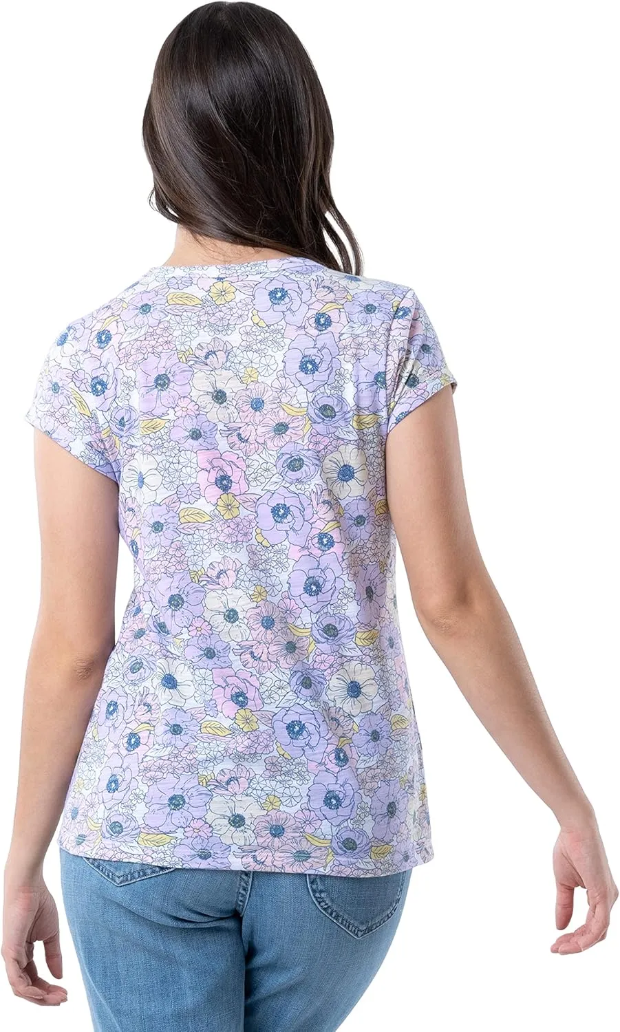Lee Women's Classic Fit Short Sleeve V-Neck T-Shirt
