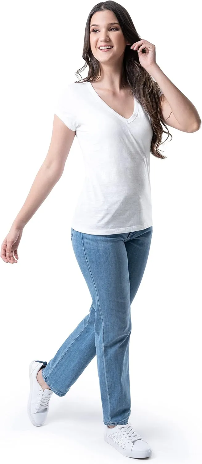 Lee Women's Classic Fit Short Sleeve V-Neck T-Shirt