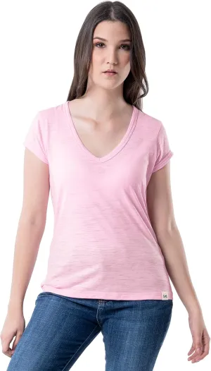 Lee Women's Classic Fit Short Sleeve V-Neck T-Shirt