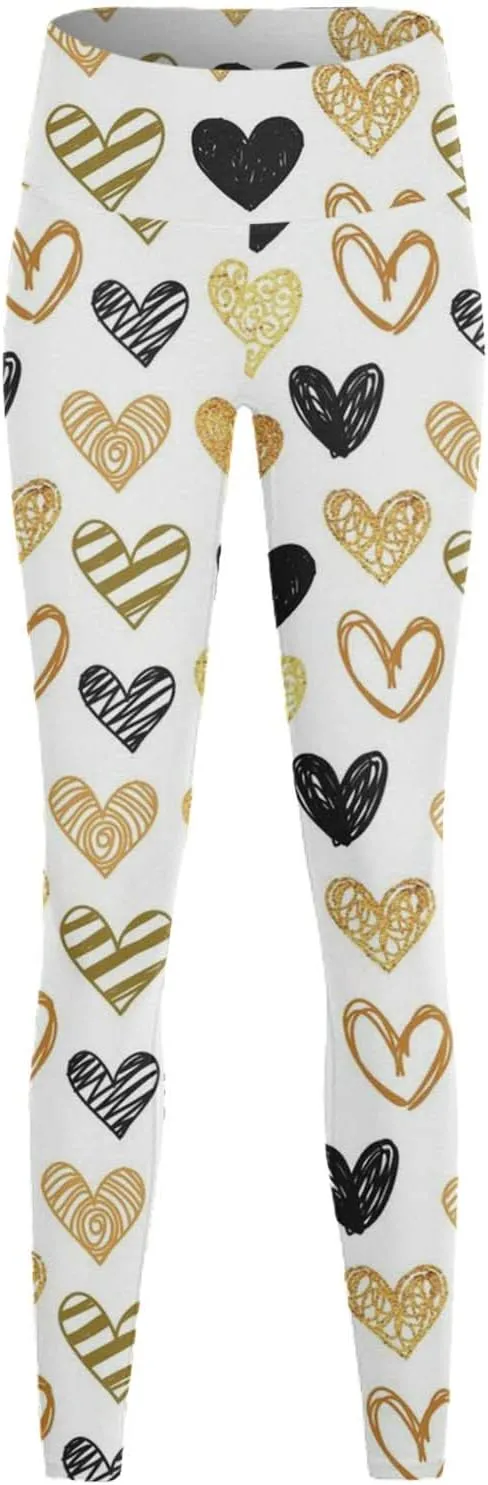 Leggings for Women Valentine's Day Print High Waist Yoga Pants Tights Compression Running Fitness High Waist