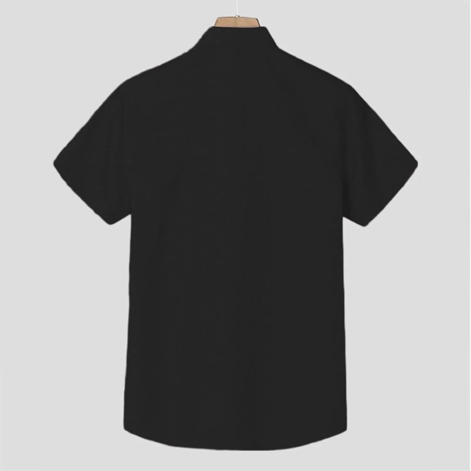 Linen Shirts for Men Slim Fit Short Sleeve Button Down Dress Shirts Wrinkle Free Casual Vacation Beach Summer Tops