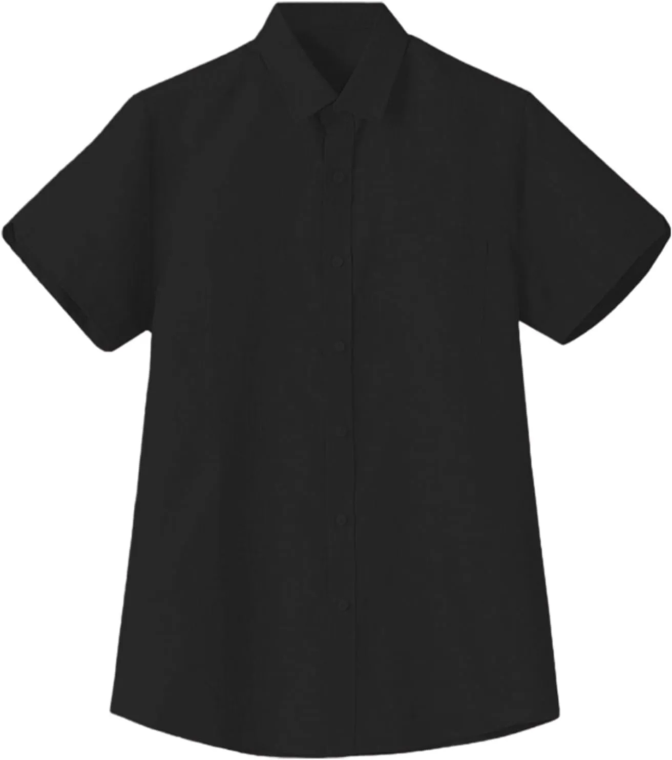 Linen Shirts for Men Slim Fit Short Sleeve Button Down Dress Shirts Wrinkle Free Casual Vacation Beach Summer Tops