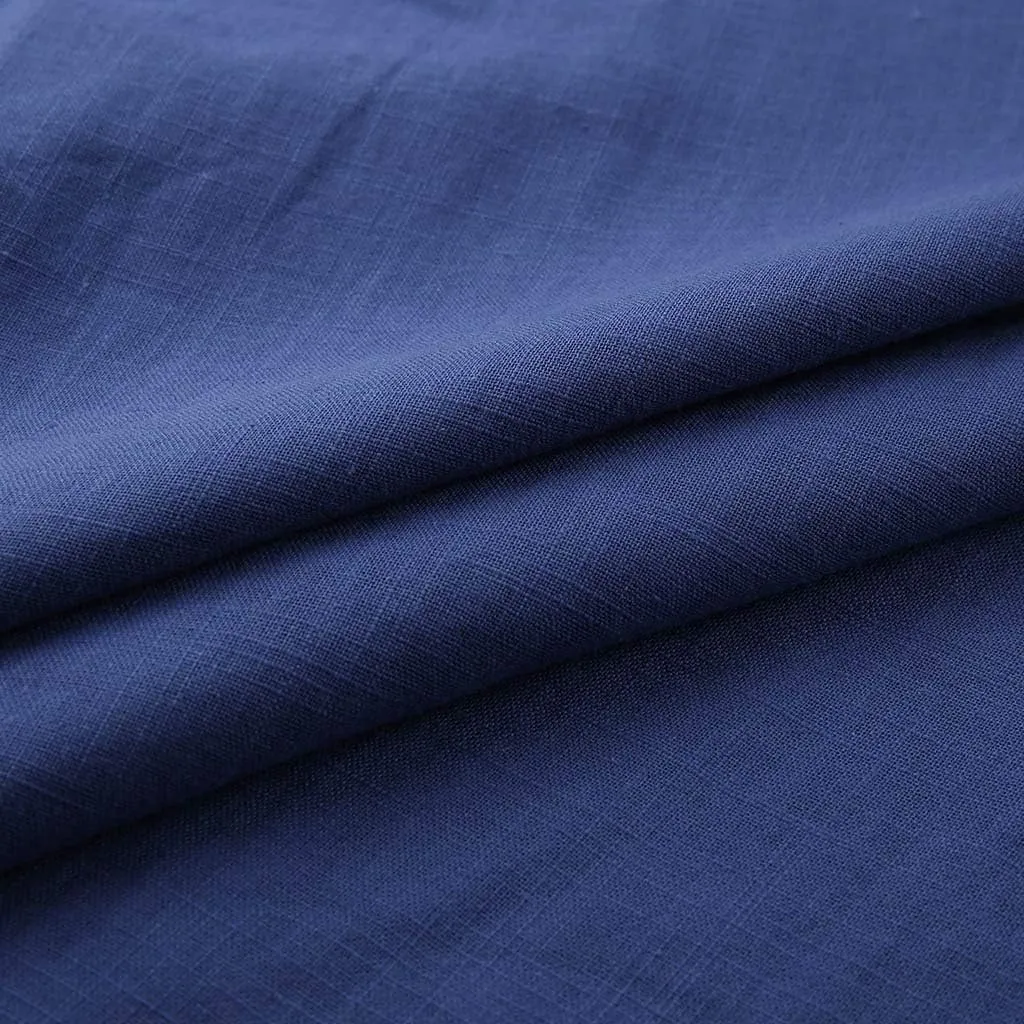Linen Shirts for Women 3/4 Sleeve Crew Neck Casual Blouse 2024 Oversized Loose Shirt Plus Size Summer Vacation Tees