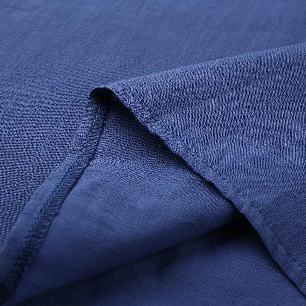 Linen Shirts for Women 3/4 Sleeve Crew Neck Casual Blouse 2024 Oversized Loose Shirt Plus Size Summer Vacation Tees