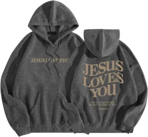 Love Like Jesus Hoodies for Men Women Christian Jesus Gift Long Sleeve Pollover Fashion Comfy Oversized Religious Sweatshirt