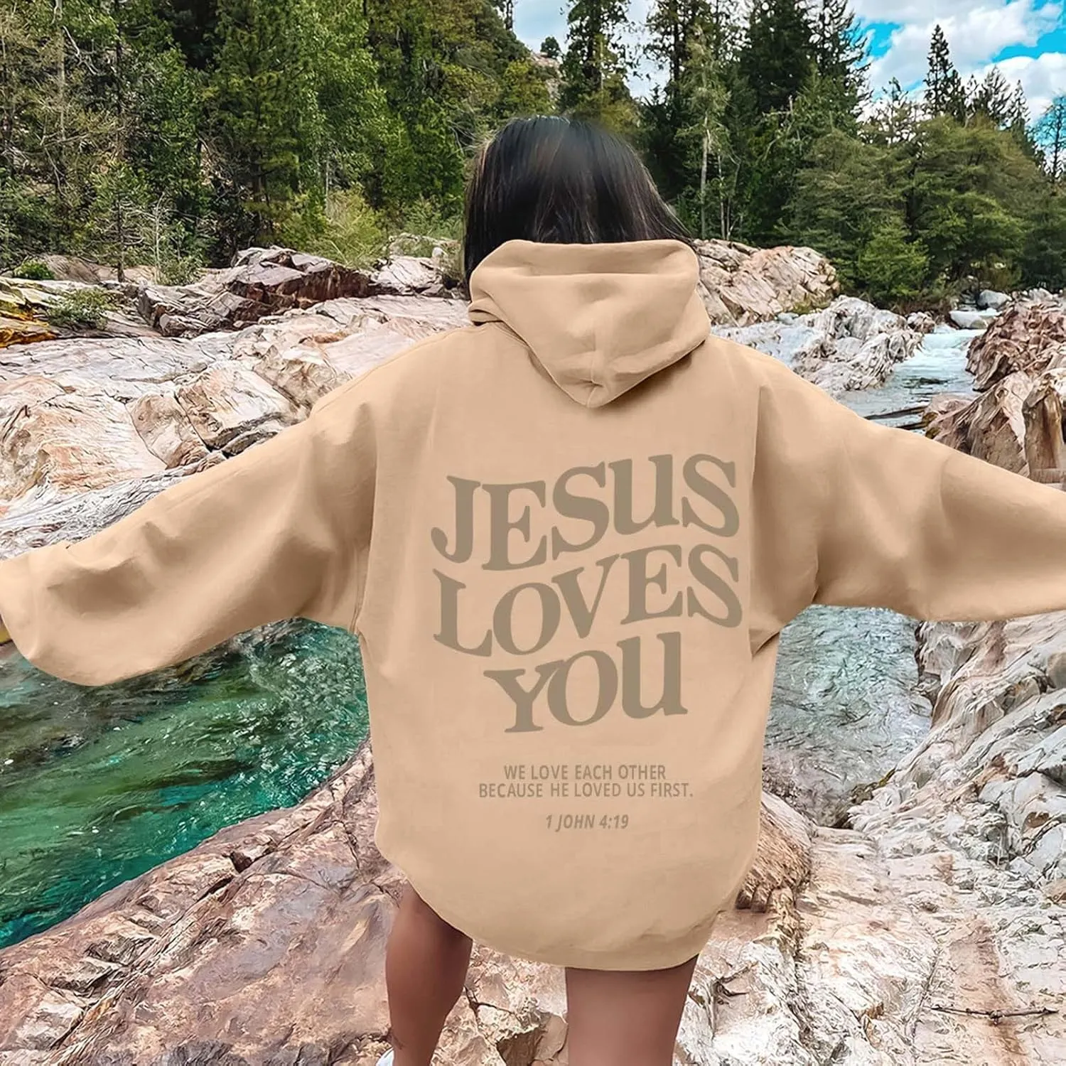 Love Like Jesus Hoodies for Men Women Christian Jesus Gift Long Sleeve Pollover Fashion Comfy Oversized Religious Sweatshirt