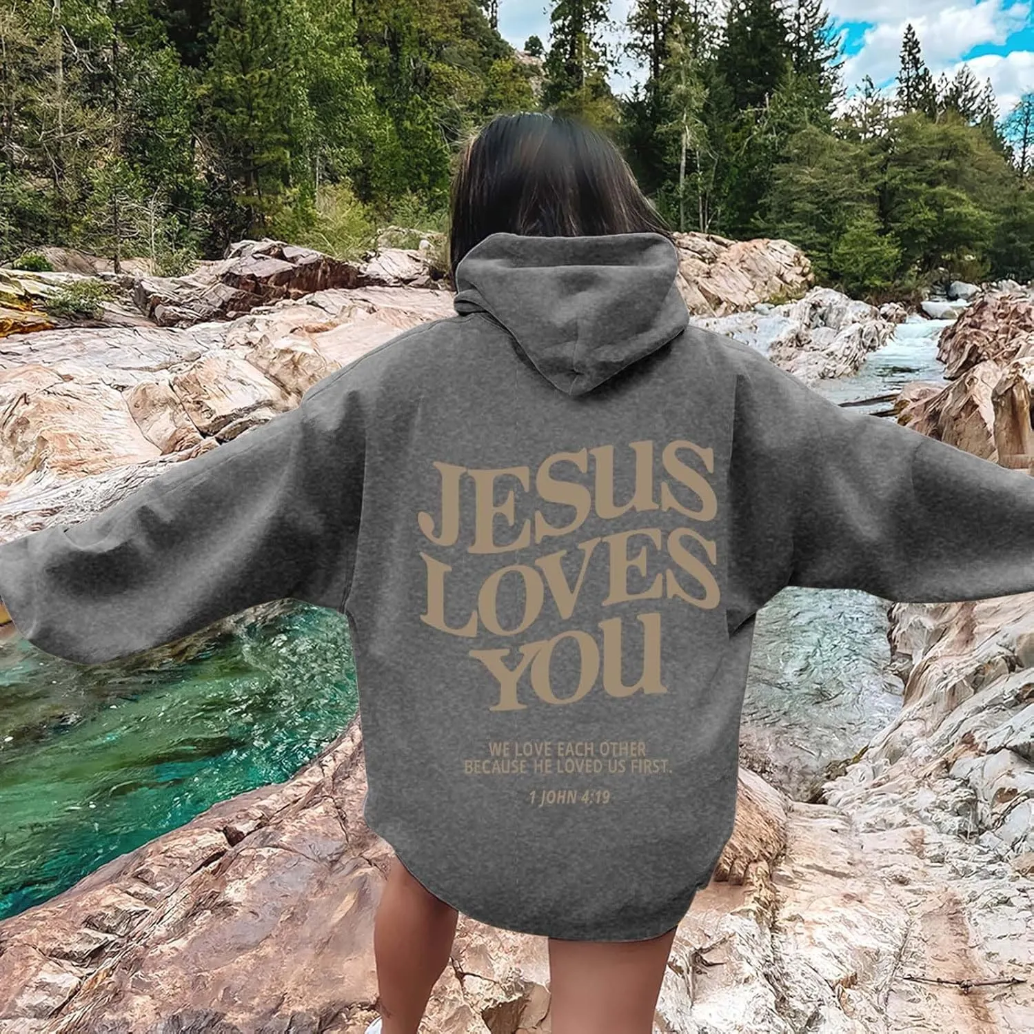 Love Like Jesus Hoodies for Men Women Christian Jesus Gift Long Sleeve Pollover Fashion Comfy Oversized Religious Sweatshirt