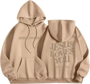 Love Like Jesus Hoodies for Men Women Christian Jesus Gift Long Sleeve Pollover Fashion Comfy Oversized Religious Sweatshirt