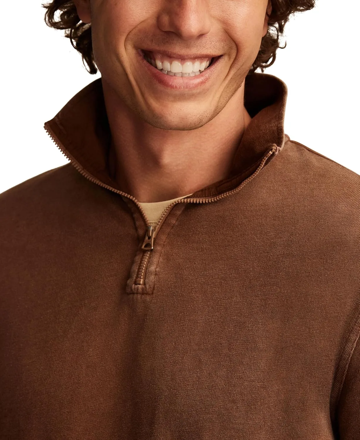 Lucky Brand Men's Weekend Slub Half Zip Mock