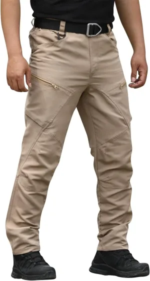 Men Cargo Pants Baggy Casual Work Pants Multi Pockets Water Resistant Tactical Pants Straight Hiking Trousers
