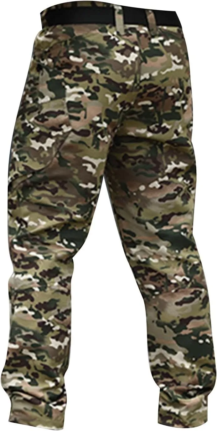 Men Cargo Pants, Tactical Pants, Baggy Outdoor Waterproof Hiking Work Pants Stretch Multi Pockets Lightweight Classic