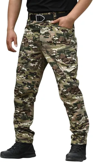 Men Cargo Pants, Tactical Pants, Baggy Outdoor Waterproof Hiking Work Pants Stretch Multi Pockets Lightweight Classic