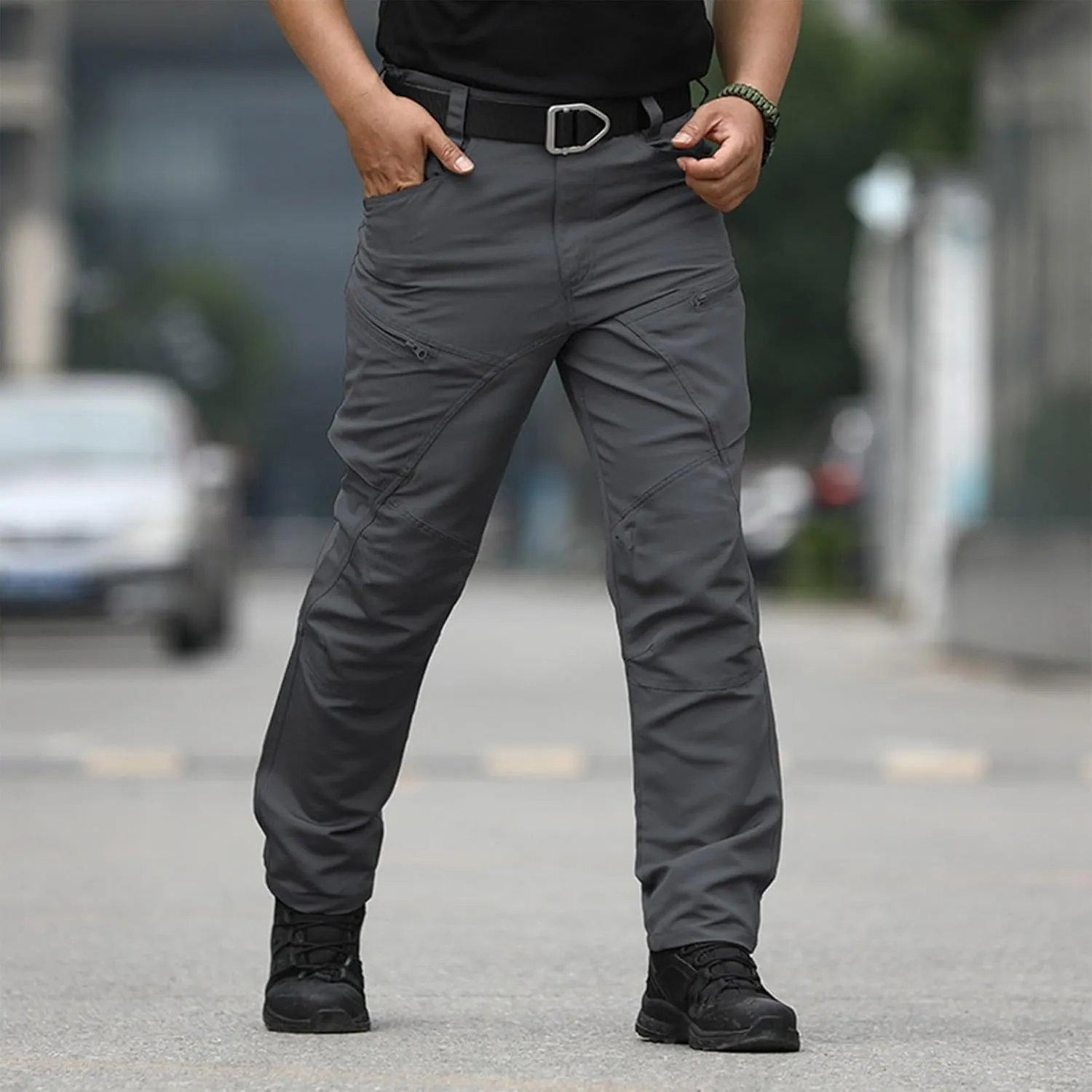 Men Cargo Pants, Tactical Pants, Baggy Outdoor Waterproof Hiking Work Pants Stretch Multi Pockets Lightweight Classic