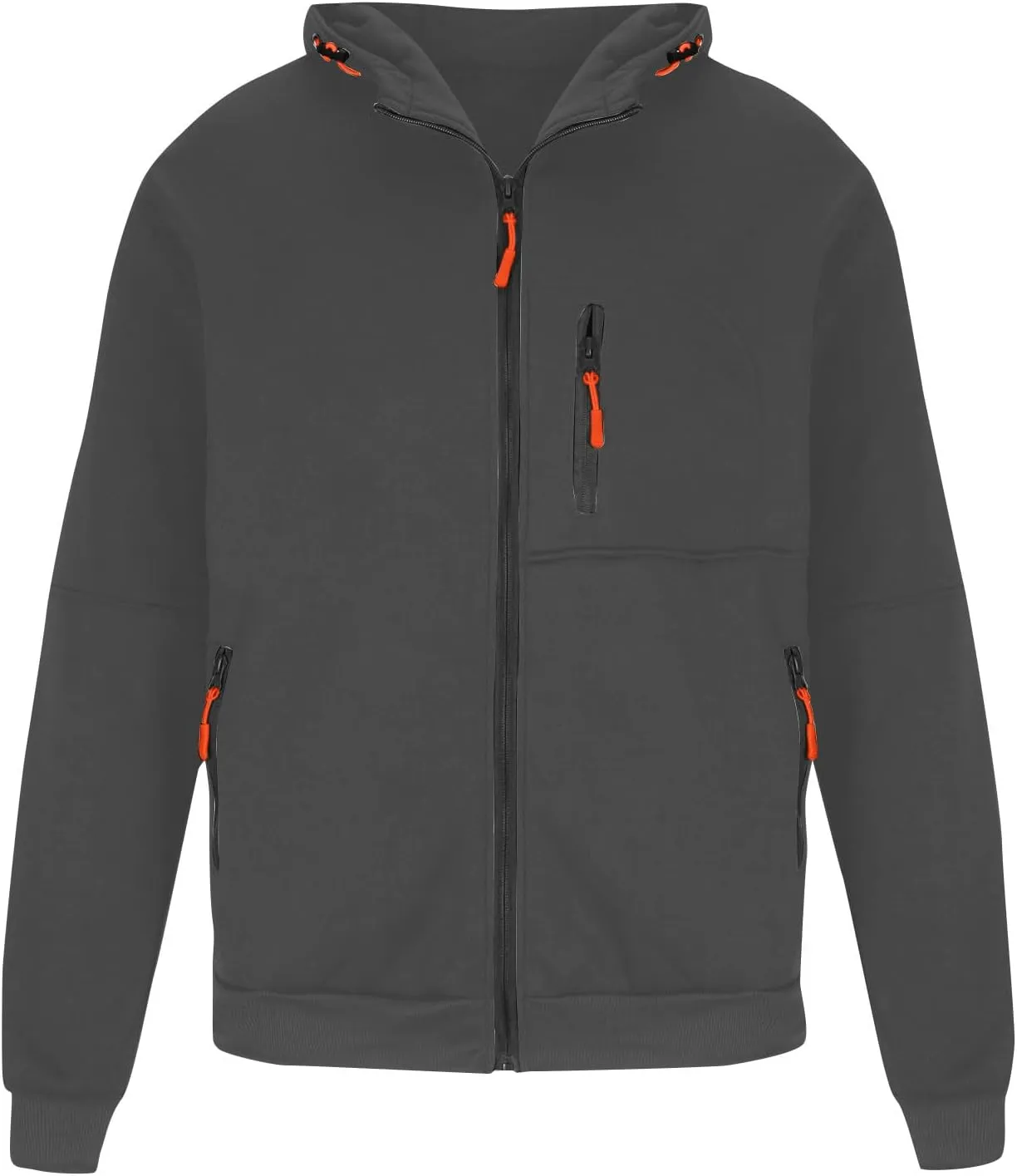 Men Zip Up Hoodie Big and Tall Thermal Sweatshirt Winter Personalized Sweater