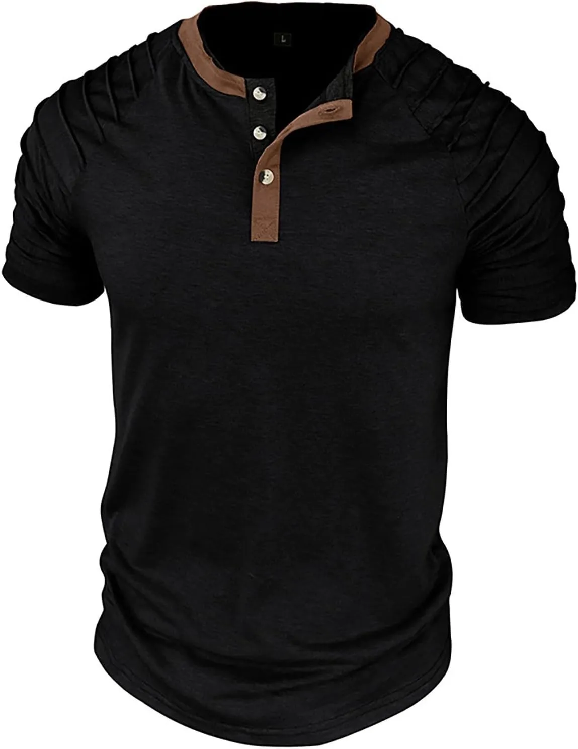 Men's Casual Henley T-Shirt Cotton Short Sleeve Shirt Soft Comfy Lightweight Breathable Summer Tops Everyday Wear