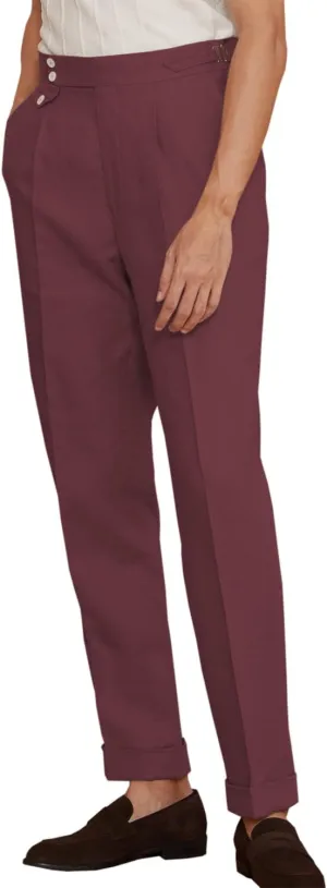 Men's Casual Linen Blend Classic Fit Straight Legs Summer Elastic Waist Pants Trouser