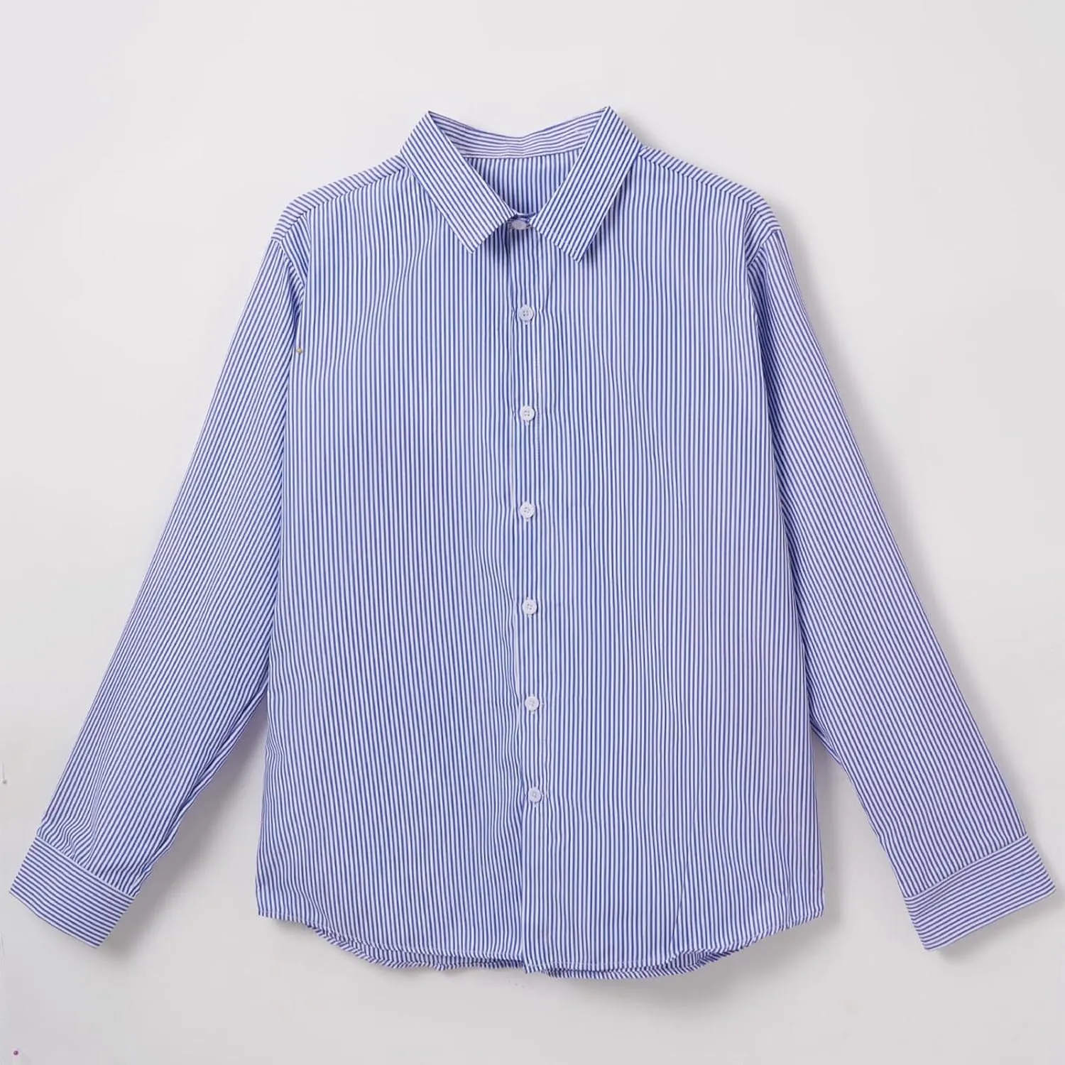 Mens Classic Casual Vertical Striped Shirts Relaxed Fit Long Sleeve Dress Shirts Big and Tall Button Down Work Shirt