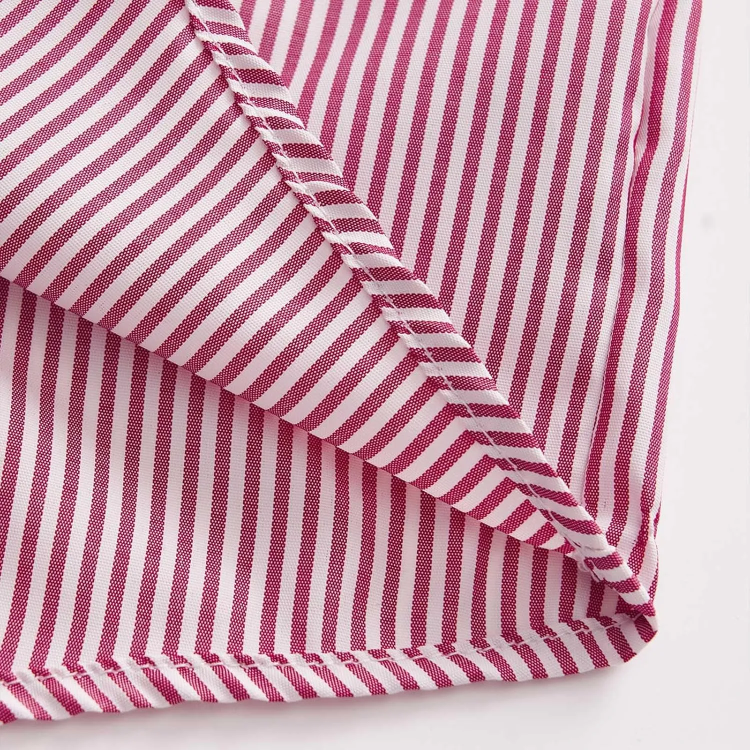 Mens Classic Casual Vertical Striped Shirts Relaxed Fit Long Sleeve Dress Shirts Big and Tall Button Down Work Shirt