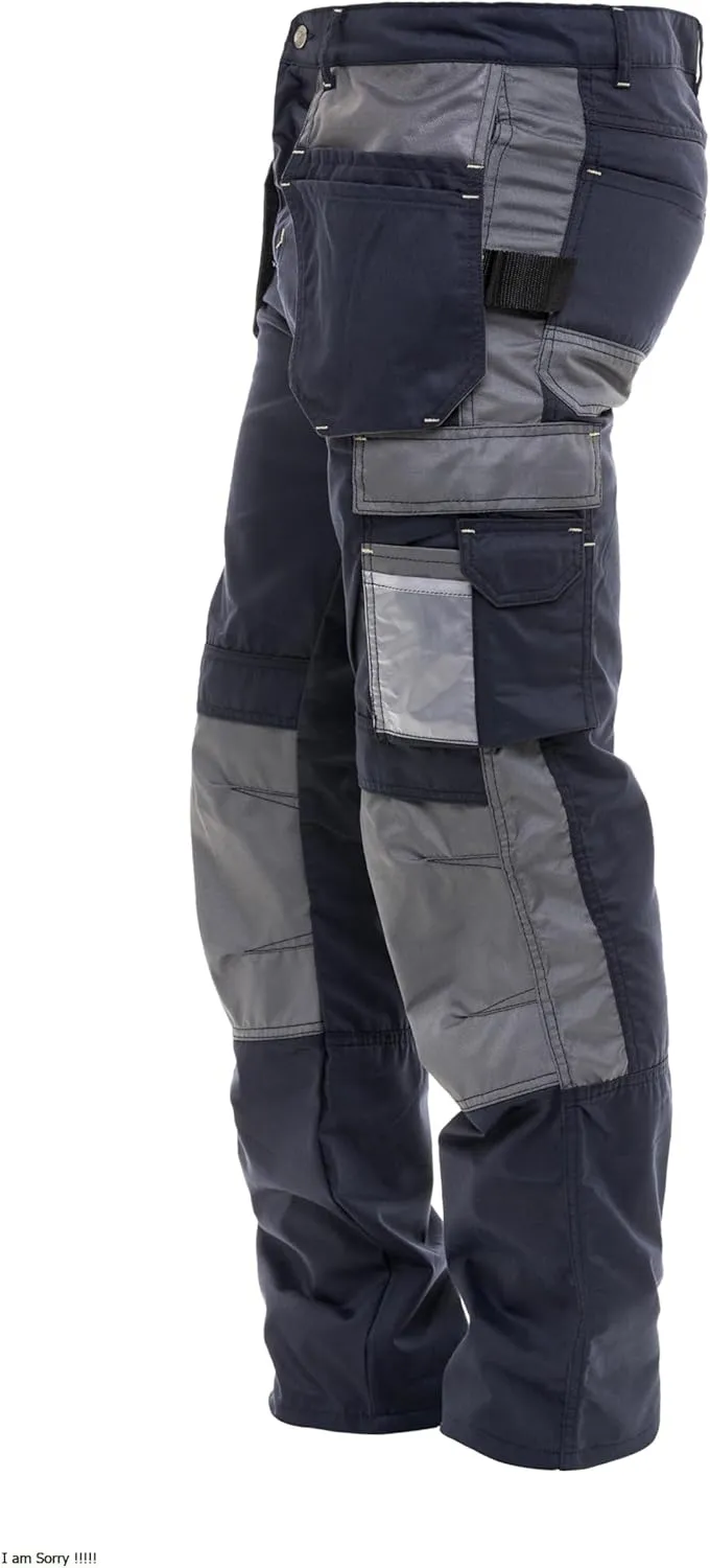 Men's Construction Pants Tactical Field Pants Multi-Pocket Carpenter Utility Cargo Heavy-Duty Work Pants