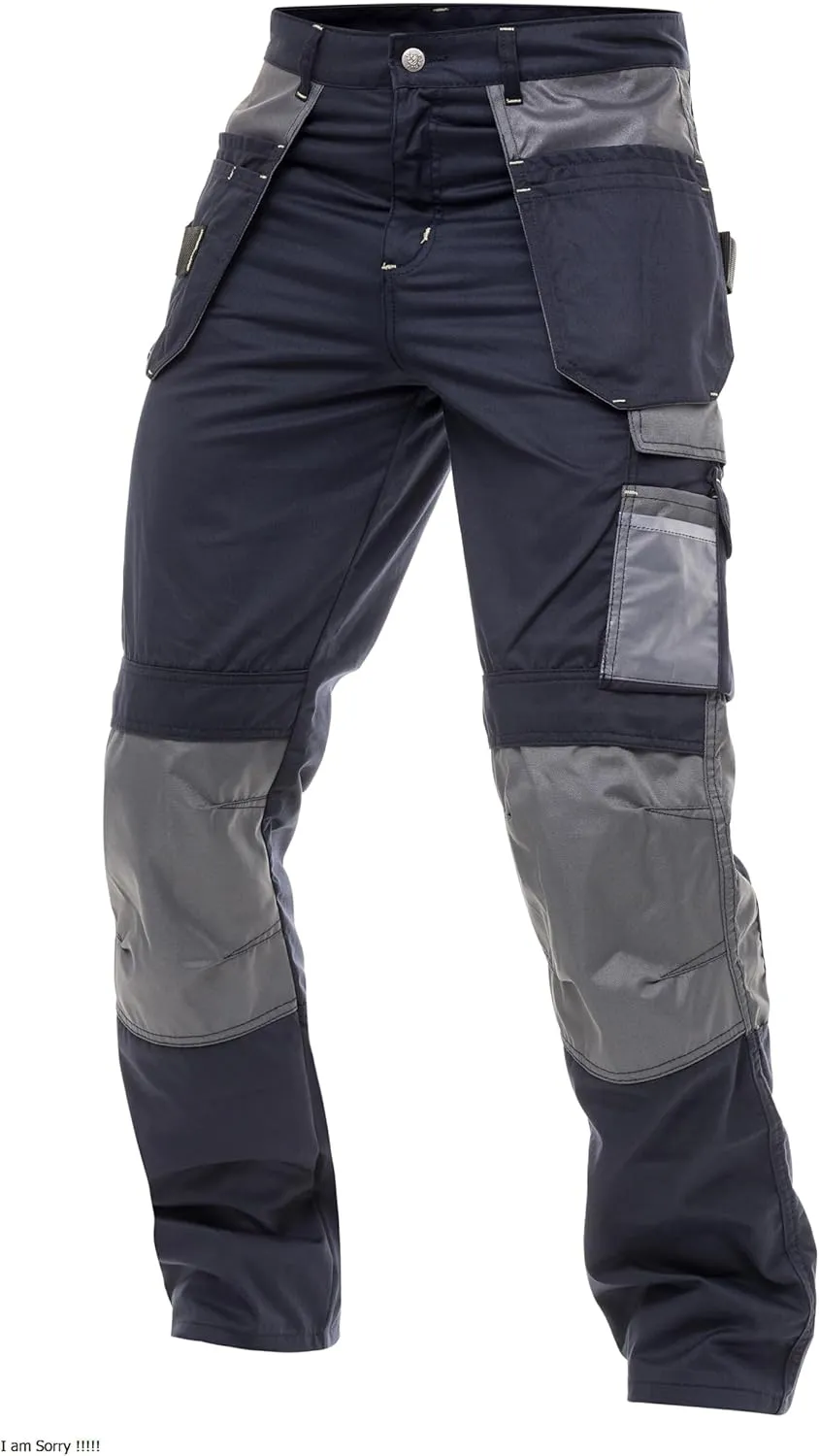 Men's Construction Pants Tactical Field Pants Multi-Pocket Carpenter Utility Cargo Heavy-Duty Work Pants